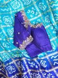 Bandini Gharchola saree in hues of blue