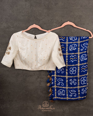 Royal Blue Bandini Gharchola Saree