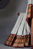 Gadwal Pattu saree in grey and brown