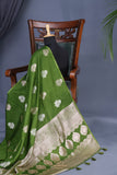 Soft Silk Pattu in a gorgeous green shade