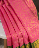 A beautiful kanchipattu saree in a lovely Dark Pink and Green combination