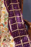 Kalamkari and Bandini fusion on modal silk