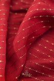 Classic red and regal gold mysore crepe silk saree