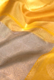 Kanjeevaram Tissue saree in silver and yellow