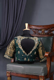 Elegant Gadwal Kanchi saree in beautiful emerald green shade