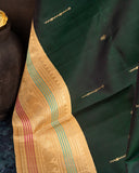 Pure kanjeevaram Pattu saree in emerald green