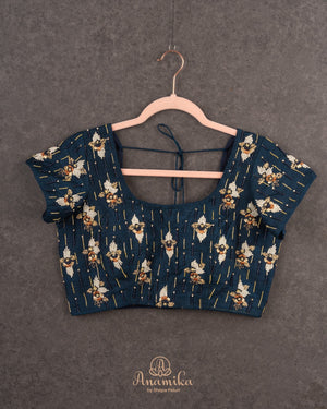 Modal Satin saree with kalamkari print