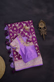 Banarasi Silk Saree in Purple & Lavender