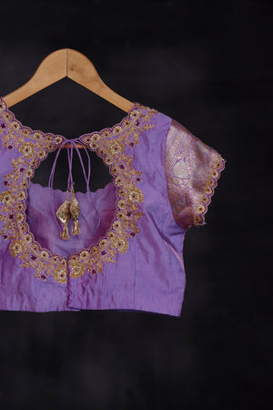 Banarasi Silk Saree in Purple & Lavender