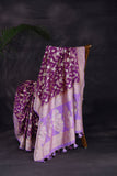 Banarasi Silk Saree in Purple & Lavender