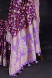Banarasi Silk Saree in Purple & Lavender