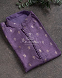 Light Purple/Lavender Kurta on chanderi silk with zari woven buttas