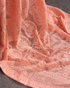 Peach Chikankari Georgette saree with an all over sequins blouse