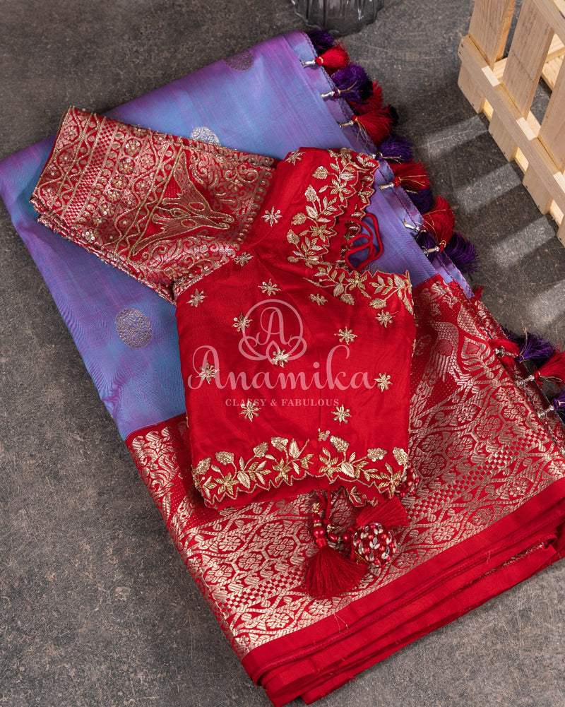 Kanchi Pattu Sarees - Chilli red kanchipuram silk saree in gold zari border  from manufacturer at kanjivaram silks. 🛒 Click the link to see price  https://kanjivaramsilks.com/kanchipuram-silk-sarees/ 📱 WhatsApp:  9677063537 Fabric: Pure kanchipuram