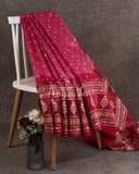 Pink Bandini Chikankari saree on Organza base with a mirror work blouse