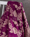 Banarasi Georgette saree in purple with all over jaal design