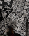 Black/White Chikankari Georgette saree only