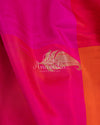 Pure Banarasi Silk Rangkart Saree in multiple hues of pink & orange
