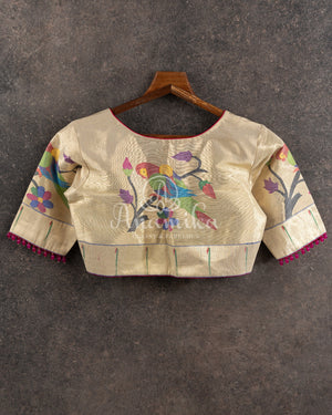 Hot Pink Banarasi Silk Saree with silver and gold zari jaal weaving