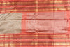 Vintage style pastel pattu saree with a contrast peach border