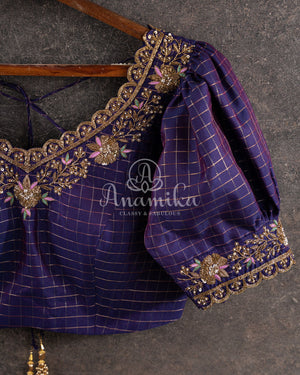 Sea Green Printed Organza Saree with Sequins border