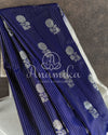 Royal Blue and White Venkatagiri Pattu Saree