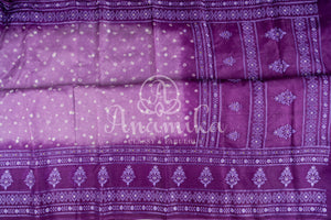 Lavender Organza Bandini with Chikankari Border