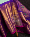 Blue and Purple Gadwal Pattu Saree