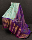 Blue and Purple Gadwal Pattu Saree