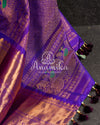 Blue and Purple Gadwal Pattu Saree