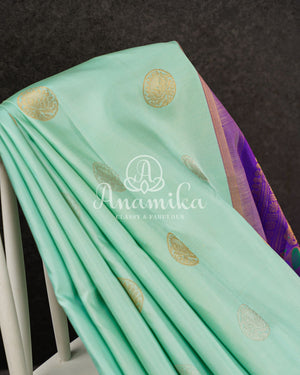 Blue and Purple Gadwal Pattu Saree