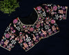 Black blouse with intricately designed all over multi color work