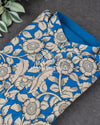 Blue Floral Kalamkari Kurta on Pure Silk