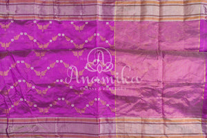 Lovely Lavender chanderi silk saree in a classic style