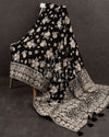 Black/White Chikankari Georgette saree only