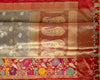 Banarasi kora tissue saree with meenakari border