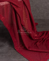 Wine Color Sequins Saree with a stunning blouse work