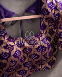 Purple Banarasi Bandini Georgette blouse