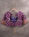 Purple Banarasi Bandini Georgette blouse