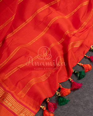 Off white Soft Kanchi silk saree with beautiful floral prints
