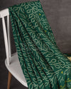 Dark Green Bandini Saree with a Fusion concept Patola Blouse