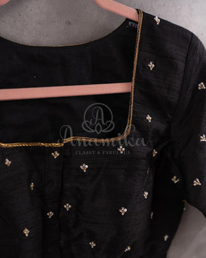 Stunning Kalamkari Patch work blouse in Black