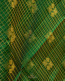 Kanjeevaram saree in a beautiful shade of green and pink