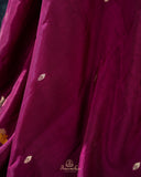 Banarasi Silk Saree in Wine color with a appliq work blouse
