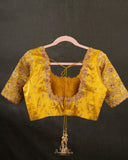 Stunning Kanjeevaram Tissue Saree in Golden Yellow