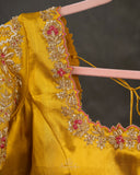 Stunning Kanjeevaram Tissue Saree in Golden Yellow