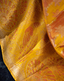 Stunning Kanjeevaram Tissue Saree in Golden Yellow