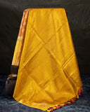 Stunning Kanjeevaram Tissue Saree in Golden Yellow