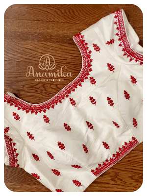 White designer blouse