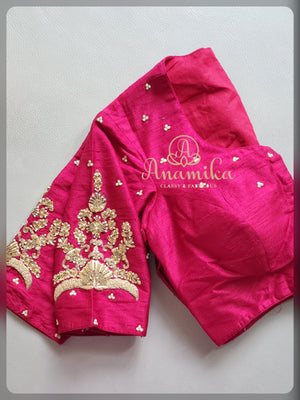 Maroon Designer work blouse